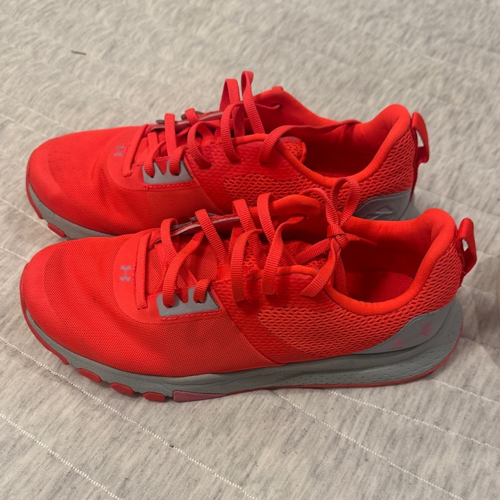 Under Armour Scarlet and Gray Sneakers